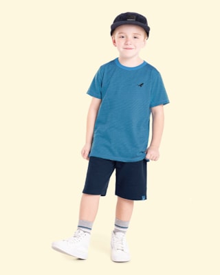Bermuda Básica Infantil Menino em Moletinho ReiRex