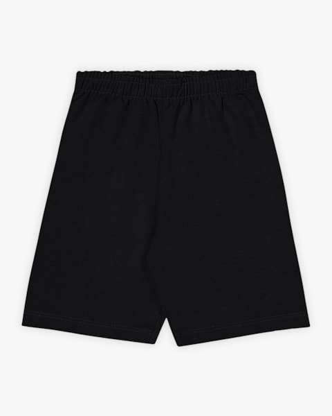 Bermuda Básica Infantil Menino em Moletinho - ReiRex - Preto