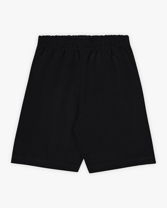 Bermuda Básica Infantil Menino em Moletinho - ReiRex - Preto-5f35648d-ca50-4446-9197-663644dc9671
