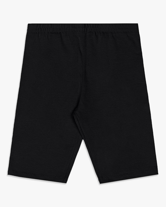 Bermuda Ciclista Básica Infantil Menina em Cotton - Kely Kety - Preto-a249c005-7d0a-44b2-bb4c-bc138b652de7