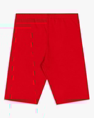 Bermuda Ciclista Básica Infantil Menina em Cotton - Kely Kety - Tomato