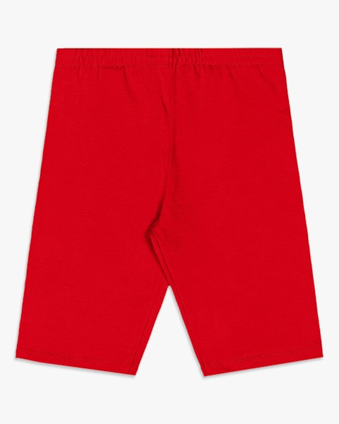 Bermuda Ciclista Básica Infantil Menina em Cotton - Kely Kety - Tomato
