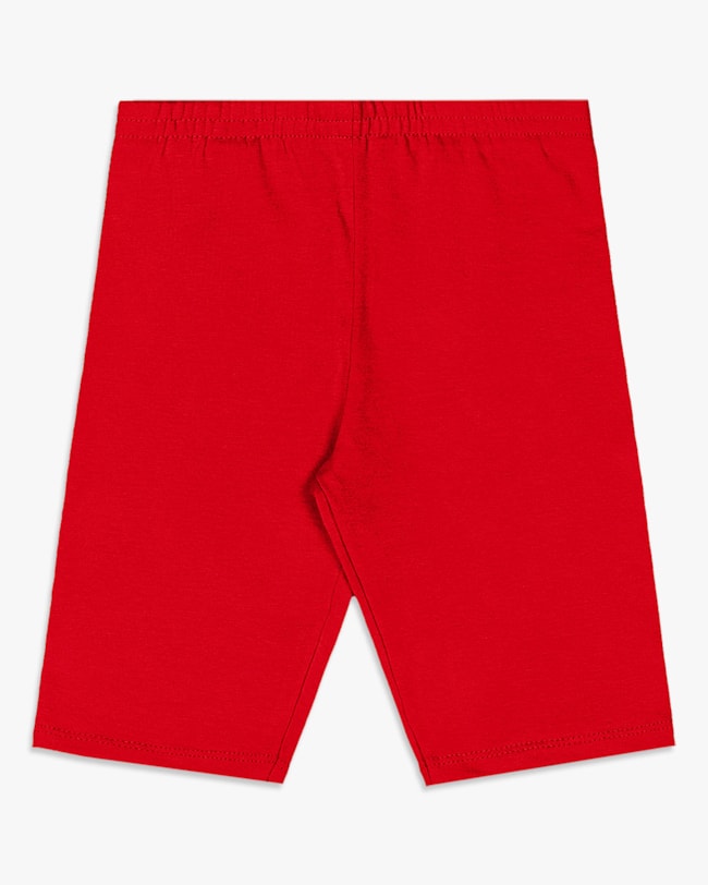 Bermuda Ciclista Básica Infantil Menina em Cotton - Kely Kety - Tomato-fe66d2ee-7e1b-4df3-970c-1d80ad14b877
