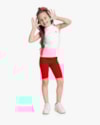 Bermuda Ciclista Básica Infantil Menina em Cotton - Kely Kety - Tomato-84f194b3-a221-433c-8095-058f7520a669