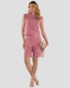 Bermuda Feminina em Alfaiataria com Bolso - Cereja Rosa - Vegas-e5024912-0d88-48dc-b703-663e2b1fc75f