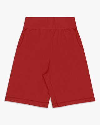 Bermuda Feminina em Malha Crepe com Bolso - Cereja Rosa - Sienna