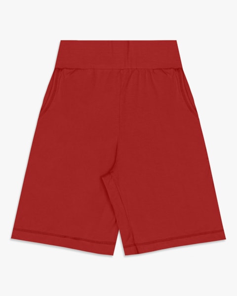 Bermuda Feminina em Malha Crepe com Bolso - Cereja Rosa - Sienna