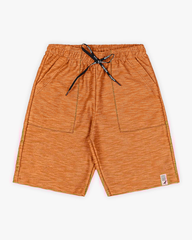 Bermuda Infantil Masculina em Moletinho com Bolso - Rei Rex - Amarelo-387fff2e-8217-4481-9cea-c60eccfb0726