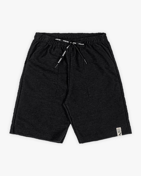 Bermuda Infantil Masculina em Moletinho com Bolso - Rei Rex - Preto