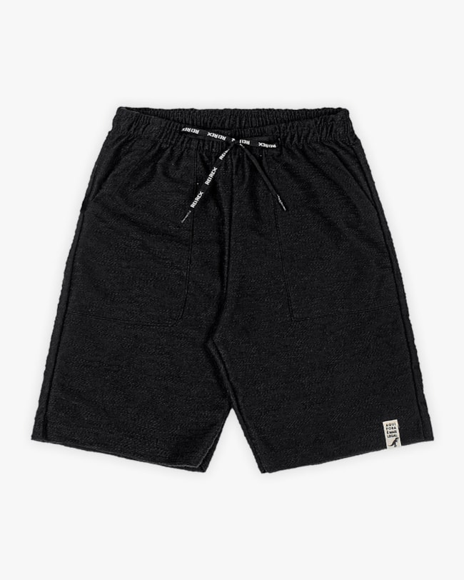 Bermuda Infantil Masculina em Moletinho com Bolso - Rei Rex - Preto-5bda662a-318d-40ae-8b05-3e9a8c570c3f