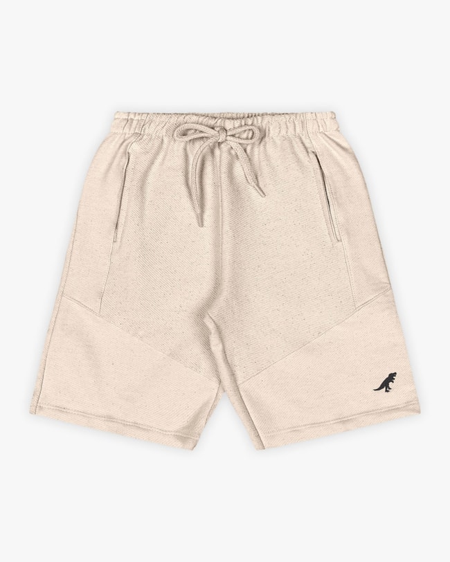 Bermuda Infantil Masculina em Moletinho com Bolsos - ReiRex - Off White-3b82d1c2-cab2-4752-aaeb-0e583d72f699