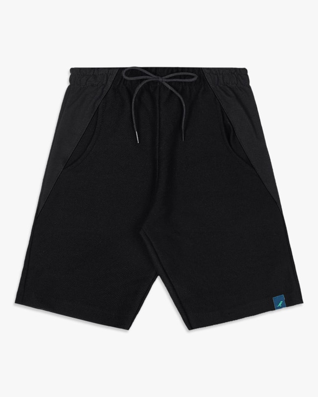 Bermuda Infantil Menino em Moletinho com Bolso -ReiRex - Preto-bf4dc1f4-e999-438c-89b5-2895a3fdf8f8