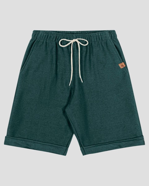 Bermuda Infantil Menino em Moletinho com Bolso ReiRex Verde