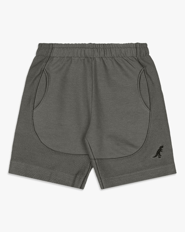 Bermuda Infantil Menino em Moletinho com Recortes - ReiRex - Dark Gray-c89b1b1c-6b3d-4e7a-b160-1152f4ea8df1
