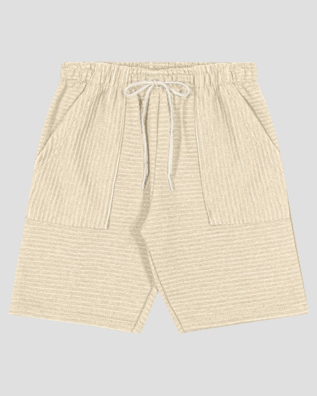 Bermuda Infantil Menino em Moletinho com Relevo ReiRex Bege-43c14b59-6230-4f3b-bed0-ee12d3af7420