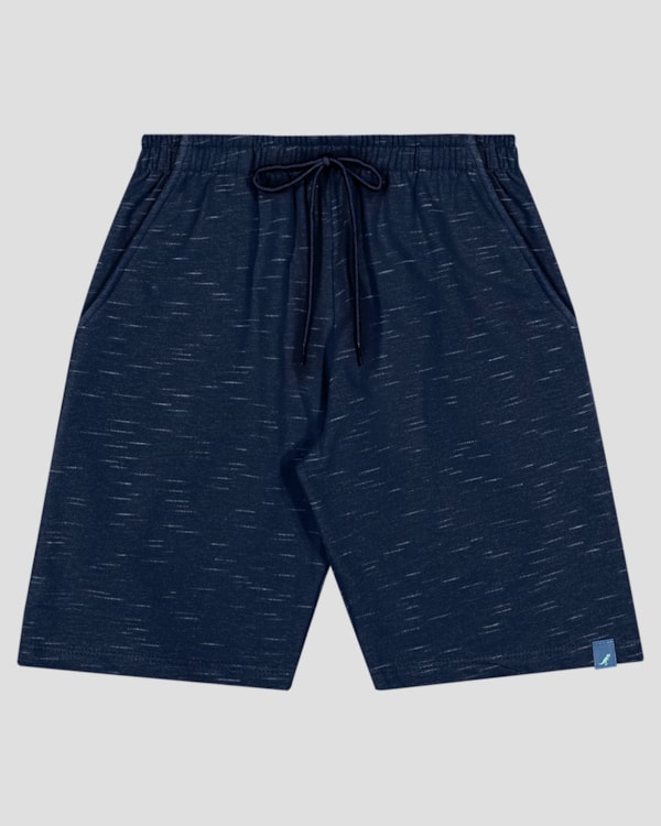Bermuda Infantil Menino em Moletinho Jet com Bolso ReiRex Azul