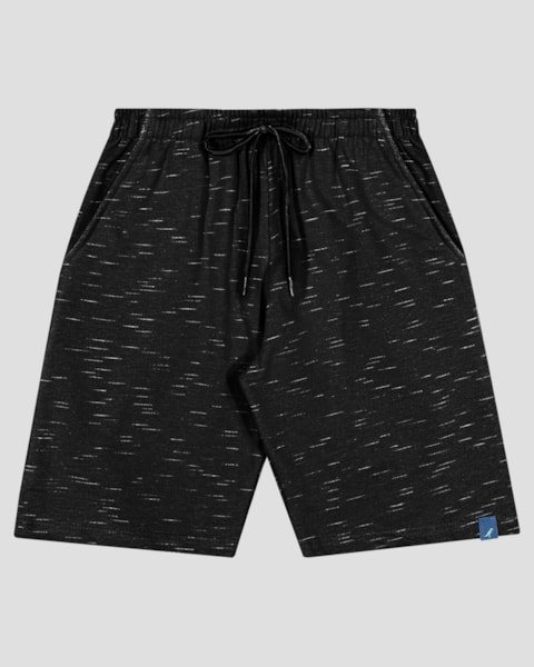 Bermuda Infantil Menino em Moletinho Jet com Bolso ReiRex Preto