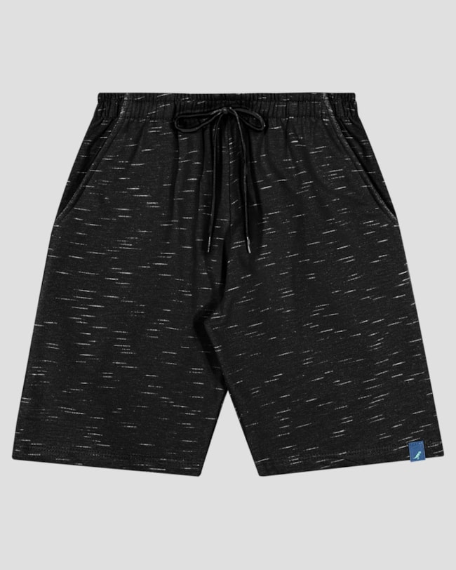 Bermuda Infantil Menino em Moletinho Jet com Bolso ReiRex Preto-749cab7a-ec63-4c8e-886b-25ee6b28a01c