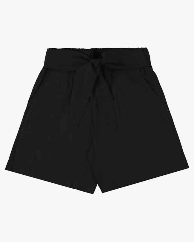 Bermuda Jorts Feminina em Viscose - Cereja Rosa - Preto-f953c9fc-ae85-42a6-9ff6-f9bdb401275b