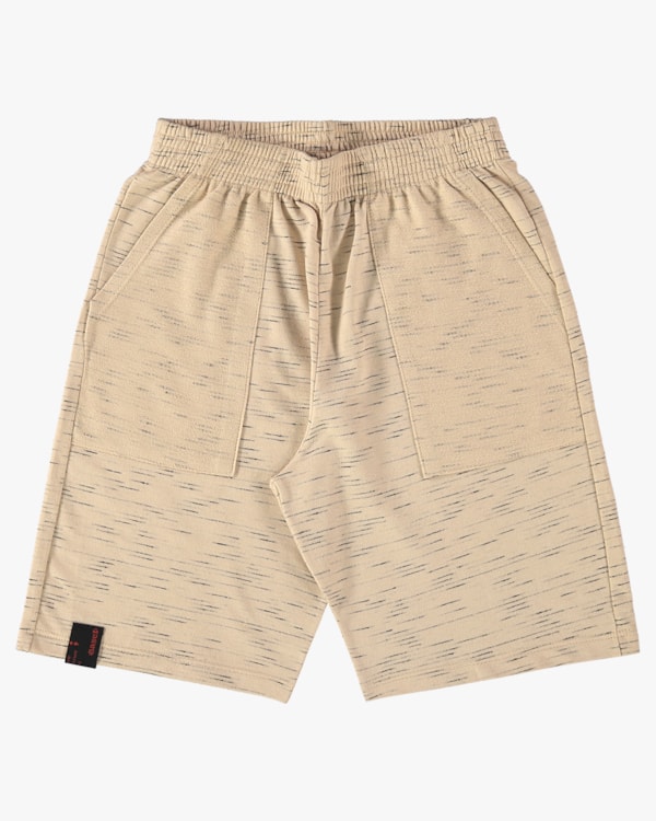 Bermuda Juvenil Masculina em Moletinho com Bolsos - BaseD - Deserto