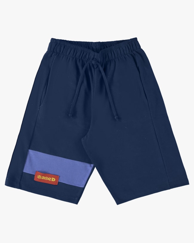 Bermuda Juvenil Masculina em Moletinho com Recorte - BaseD - Oxford-dc0bd2ea-a51a-40f6-8740-682f2800b40f