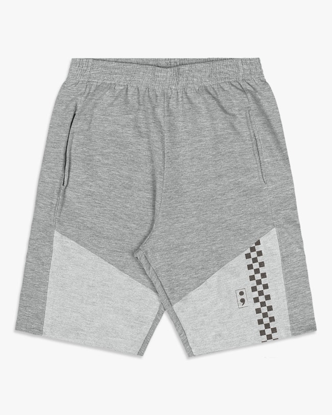 Bermuda Masculina Juvenil com Recorte e Estampa - BaseD - Mescla-d8146d1a-55d7-4846-afd9-45b1c226a9ef