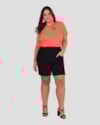 Bermuda Plus Size em Alfaiataria com Bolsos Cereja Rosa Preto-6cb6397b-21e5-42b9-8ba1-af810d381c76