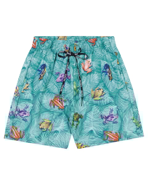 Bermuda Praia Infantil Estampada ReiRex - Ciano