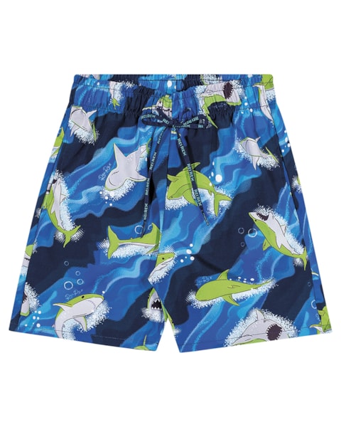 Bermuda Praia Infantil Estampada ReiRex Oxford