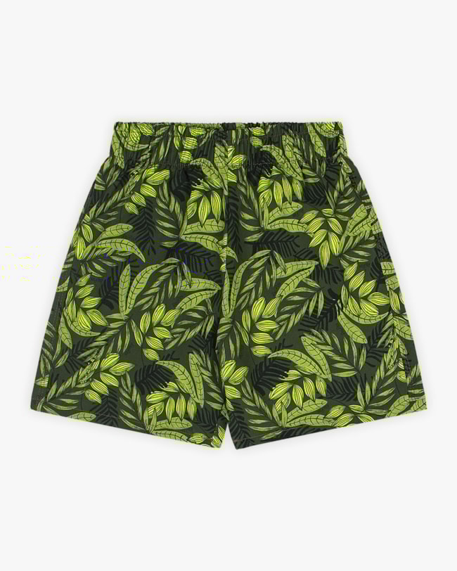 Bermuda Praia Infantil Menino Estampa Folhagens - ReiRex - Oliveira-8085bd5e-9a28-44ec-b80a-a67dbd9402f3