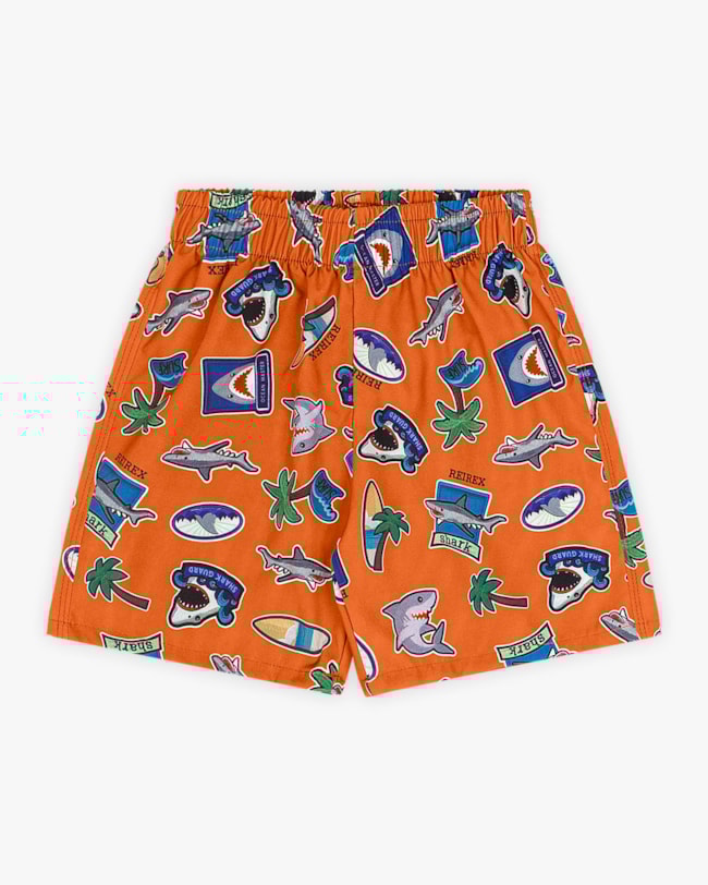Bermuda Praia Infantil Menino Estampa Tubarão- ReiRex - Papaia-bd23b665-b10c-4469-84e7-99684d3bf044