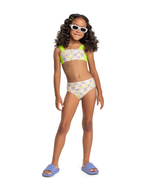 Biquíni Infantil com Proteção UV Menina Kely Kety