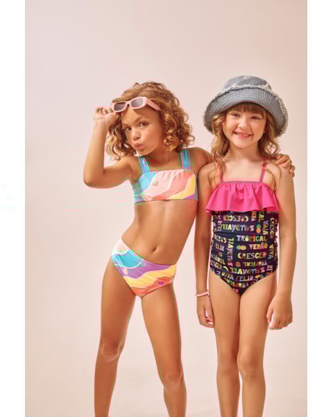 Biquíni Infantil com Proteção UV Menina Kely Kety
