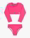 Biquini Infantil Manga Longa com Proteção UV - Kely Kety - Rosa-83cab9f4-05d1-4784-9f51-6fe249d76a5d