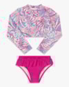Biquíni Infantil Menina Manga Longa Estampado - Kely Kety - Rosa-a85ef44b-d172-4266-84c0-6f54fdd817c5