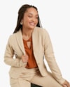 Blazer Feminino em Moletinho com Botão - Cereja Rosa - Deserto-0de908c9-95b9-4315-835e-1b7530660d03
