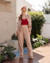 Blazer Feminino em Viscose Linho - Cereja Rosa - Linho-383f7d0a-c822-4365-948d-730d71e3f01b
