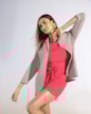 Blazer Feminino em Viscose Linho - Cereja Rosa - Linho-654675e3-096e-4ff6-aeb5-137d27818c30