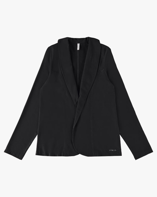 Blazer Feminino em Viscose Linho - Cereja Rosa - Preto-f9d76497-7995-4cff-817b-e934dc2bcb16