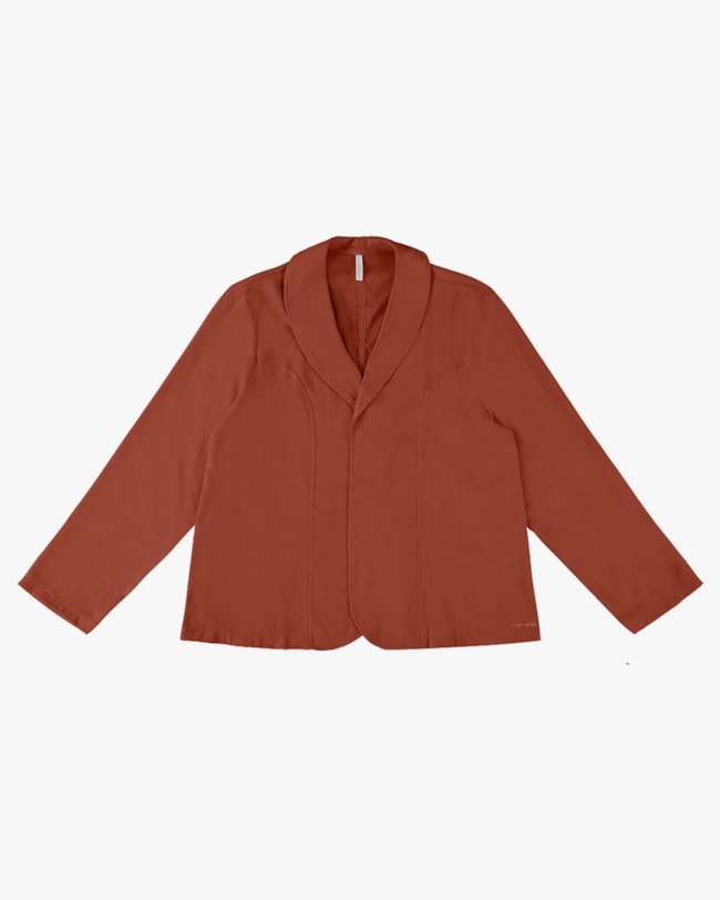 Blazer Plus Size em Viscose e Linho - Cereja Rosa - Cerâmica-040bcb0a-45fa-4104-b885-3bff4b2bcfe0