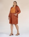 Blazer Plus Size em Viscose e Linho - Cereja Rosa - Cerâmica-d275957b-8e56-41c2-bb37-577bed510e2f