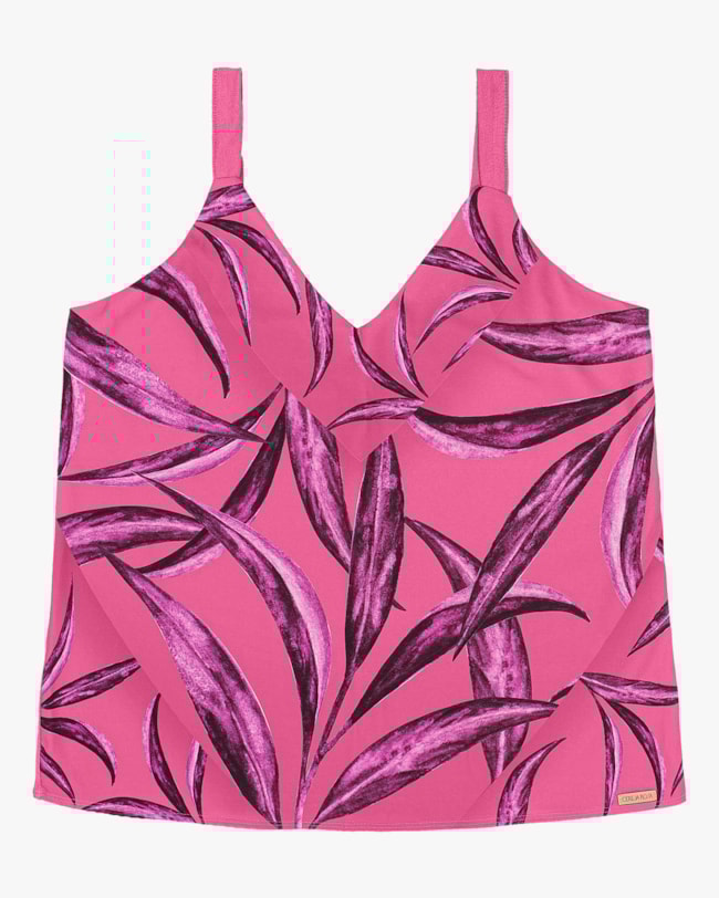 Blusa Alça Fina Estampada Plus Size Cereja Rosa-2178555a-0a51-44ce-aba3-906bdec6f3a2