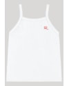 Blusa Básica Alça Fina Infantil em Cotton - Kely Kety - Branco-5a2ca805-433e-4ac1-a9c0-2de645257c1c