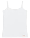 Blusa Básica Alças Finas em Cotton - Cereja Rosa - Branco-b2654523-f89d-40b8-a8c7-d9039413d8cf