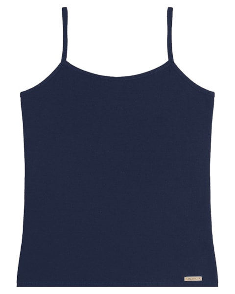 Blusa Básica Alças Finas em Cotton - Cereja Rosa -Oxford