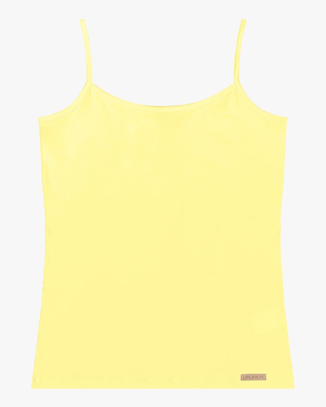 Blusa Básica Alças Finas em Cotton - Cereja Rosa -Pinacolada-79e9d437-4c84-4351-96fc-e363428b8569