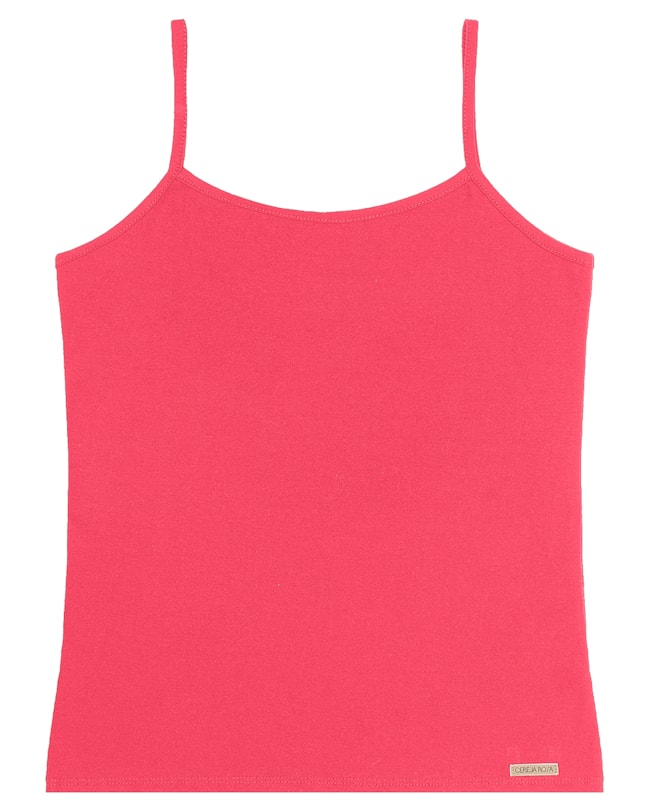 Blusa Básica Alças Finas em Cotton - Cereja Rosa - Rosa-76602249-91f0-4deb-a7ae-31591f5e8cb1