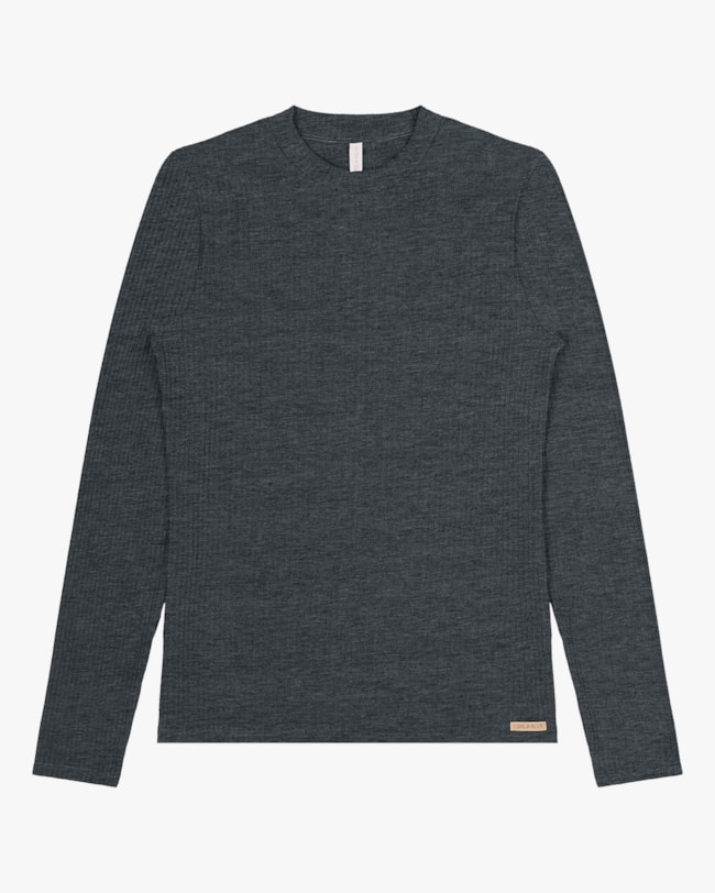 Blusa Básica Canelada com Manga Longa Cereja Rosa Mescla-6a724bd3-5cd3-43c4-8cc2-f4cdaf33e930