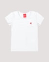 Blusa Básica Canelada Infantil Manga Curta - Kely Kety - Branco-39ec88a7-870e-46de-8838-f251abc789d0