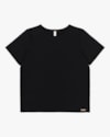 Blusa Básica Canelada Manga Curta Plus Size - Cereja Rosa reto-3c1244ea-0bb7-4434-a58a-2f76df804b3c